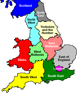 Image map of Great Britain